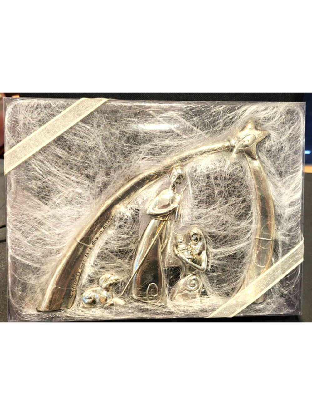 Midwest of Cannon Falls Serenity Nativity Set Silver Pewter Metal 5 pc NIB VTG